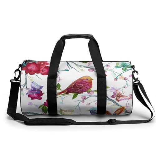Sac voyage oiseau et fleur parfait pour le week-end