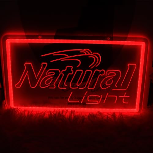 Image of Natural Neon Beer Signs for Wall Decor, Dimmable Neon Light for Business, USB Power LED Neon Sign for Home Bar Man Cave Garage, LED Neon Sign Wall Art Neon Light for Beer Pub