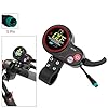 TF-100 5 Pin Electric Scooter LCD Display and Thumb Throttle, 36V-48V Ebike Thumb Throttle Controller with Waterproof Speedometer LCD Display Panel for Kugoo M4 Electric Bike Scooter Controller #4