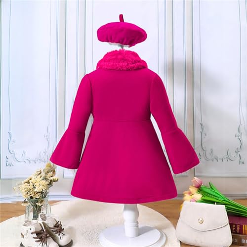 Little Girls Toddler Baby Dress Coat Jackets Long Sleeve Coat with Hat Warm Xmas Fall Winter Clothes2