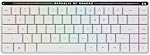 ASUS ROG Falchion RX Clavier de jeu sans fil à faible profil – 65% Compact TKL, ROG RX Commutateurs optiques rouges, connexion Tri-mode, Bluetooth compatible, panneau tactile, RGB, Support Mac – blanc