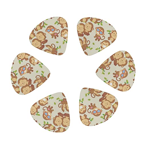 Lot de 12 médiators amusants en forme de singe pour guitare basse électrique et acoustique - Les Beatles, Paul McCartney, John Lennon, RIngo Starr, George Harrison Lot de 12 médiators amusants en forme de singe pour guitare basse électrique et acoustique – Image 3
