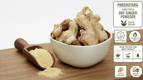 Image of Parshutara Farm Sonth Powder (Dry Ginger) 50g | Dry Ginger Powder | Premium Garam Masala Spice for Cooking