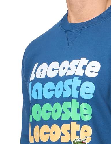 Lacoste Men's Classic Fit Crew Neck Sweatshirt W Wording3