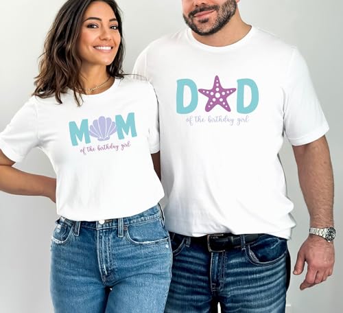 Mermaid Birthday Shirt Mermaid Shirt Matching Family Shirts for Birthday Party Shirts Little Birthday Girl Matching Shirts Under The Sea Themed Shirts Party Favors4