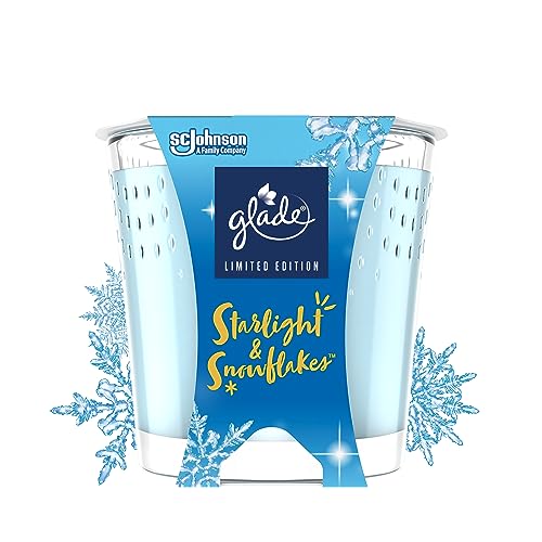 Glade (Brise) Duft-Kerze im Glas, Starlight & Snowflakes, mit ätherischen...