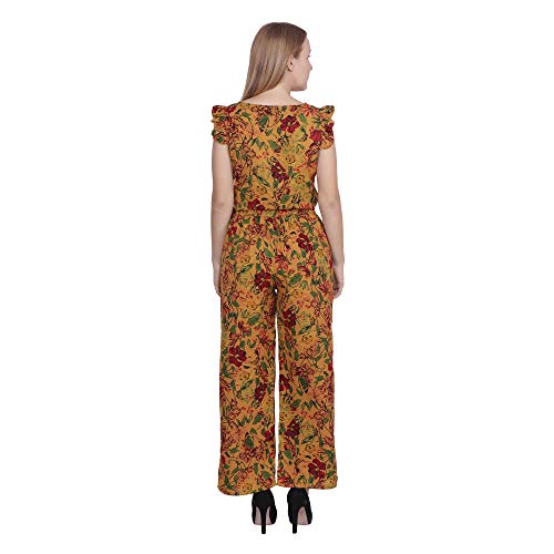 Image of POPWINGS Casual Dark Green Golden Animal Print Crop Top and Skirt Set for Women |Stylish Western Co-Ords Set | Summer Wear Co-ords for Women | V-Neck Crop Top Flare Knee-Length Skirt Set