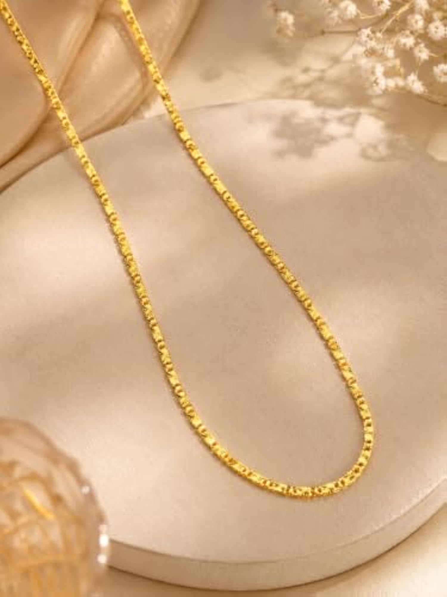 Stylish Plated Luxe Lightweight Daily Wear Chain Necklace