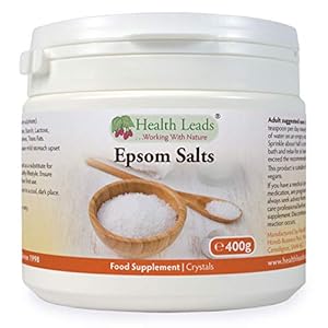 Pure, Food Grade Epsom Salts, Magnesium Sulphate, Vegan, Non-GMO, Widely Used to Help Relax Aching and Tired Muscles After Sports and Exercise, Resealable Container, Easy to Use (400g)