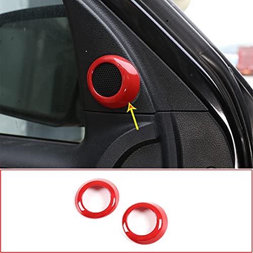LLKUANG ABS for Toyota Tundra 2014-2021 Car Door Audio Tweeter Speaker Cover Horn Decoration Ring for Toyota Sequoia 2007-2021 Accessories