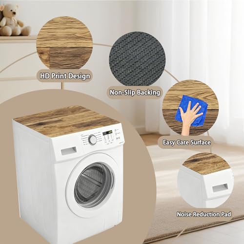 Image of Washer Dryer Top Cover Mat, Non-Slip Laundry Room Decor, Laundry Room Kitchen Appliance Decor Protector Size 23.6x19.7in