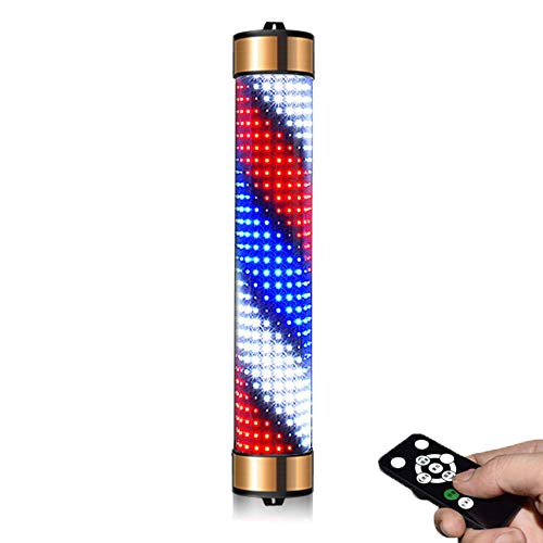 Flashing lights LED De Poste De Barbero,Tiras LED Giratorias De Letrero De Peluquería De Estilo Clásico, Luz De Pared para Exteriores Montada En La Pared, Semicircular, Impermeable Ahorro De Energía