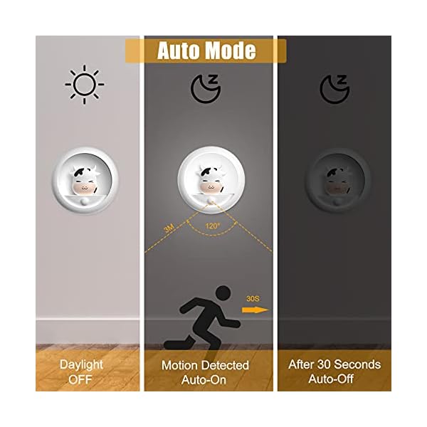 AIMILAR Rechargeable Night Light Motion Sensor LED Kids Night Lights for Bedroom Bathroom Stick on Wall Dimmable Baby… – Bild 7