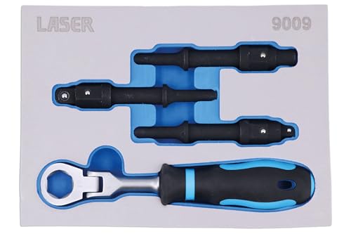 Laser 9009 Impact Driver Bit & Square Drive Wrench Set - 4pc, Multi - Image 4
