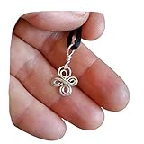 Tiny Little Celtic Knot Cross Sterling Silver Pendant Necklace Handmade in Oregon, USA