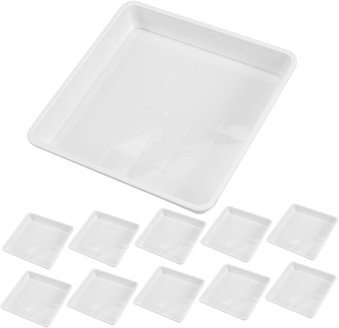 20pcs Square Plant Saucer Tray for Indoor and Outdoor Use Drip Plate for Potted Plants and Easy to Move Prevents Water Damage and Stains
