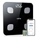 Produktbild Digitale Personenwaage, Roffie Personenwaage, Impedanz, kabellos, mit BMI, Badezimmer-Analysator mit Glasplatte, LCD-Display, Schwarz