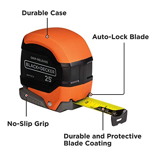 Beyond By Black+Decker Tape Measure, Grip Release, Autolock & Self Lock, 25-Foot (Bdht36725Ap) #TOP1