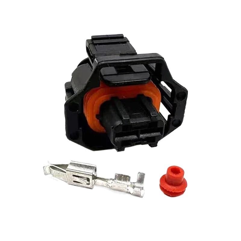 5 Sets 2 Pin Auto Fuel Common Rail Injector Connector Plug Car Crankshaft Socket 1928403698 1928404226(White)