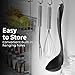 Zulay Kitchen Soup Ladle – Ergonomic, Heat-Resistant & Versatile for Serving Soup, Chili, Gravy & More - Black