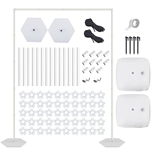 Ecoofor 6.6 Feet Tall Balloon Arch Stand With Base, 2 Set 78.7 Inch Balloon Column Stand Kit With Base Balloon Tower For Wedding,Birthday And Party Decoration #TOP10