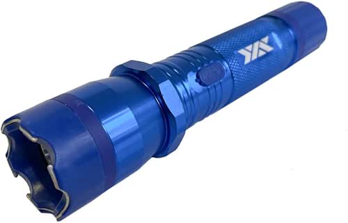 Blue Stun Gun Self Defense Metal High Voltage Maximum Strength