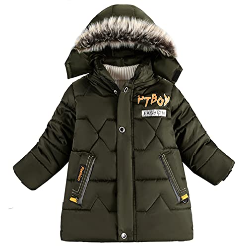 Kids Windproof Tops 4 to 7 Years Children Winter Boys Hooded Coat Fashion Kids Warm Clothes Jacket Boys Outwear2