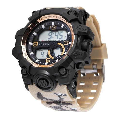 Image of Invicta Resin Digital Essentials Unisex Grey Dial Beige Band Watch Acw435-005