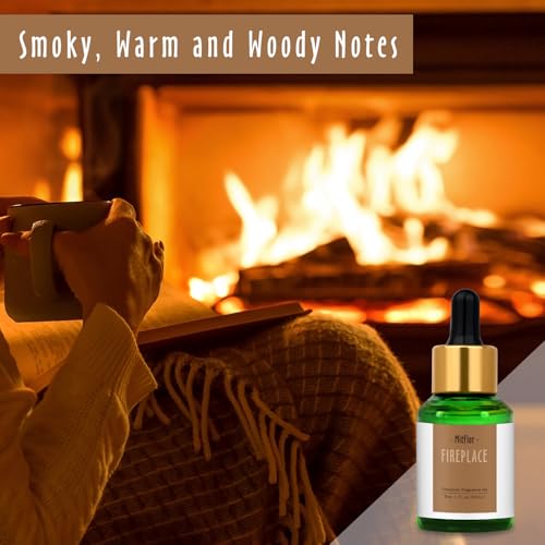 Image of Fireplace Fragrance Oils, MitFlor 30ml Scented Essential Oil for Diffuser, Premium Fragrance Oil for Candle & Soap Making, Winter Aromatherapy Diffuser Oil, Warm & Woody Scent for Home Fragrance