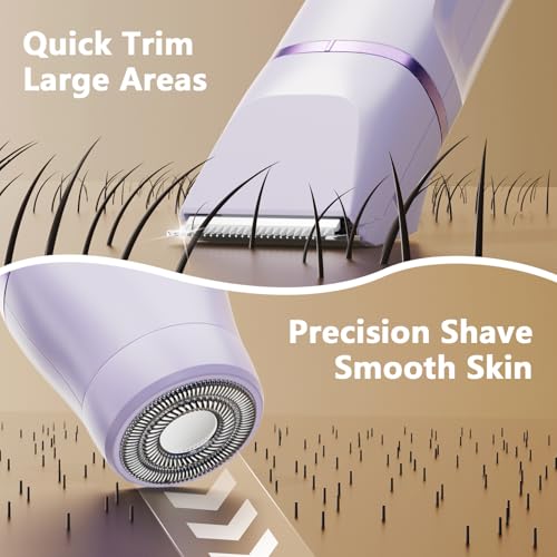 Image of Trimmer for Men, Hair Trimmer for Men 2 in 1, Mens Electric Razors for Shaving Face, Groin, Balls, Leg, Body Shavers Cordless, IPX7 Waterproof Body Groomer, Travel Razor Portable, Gift for Dad Him