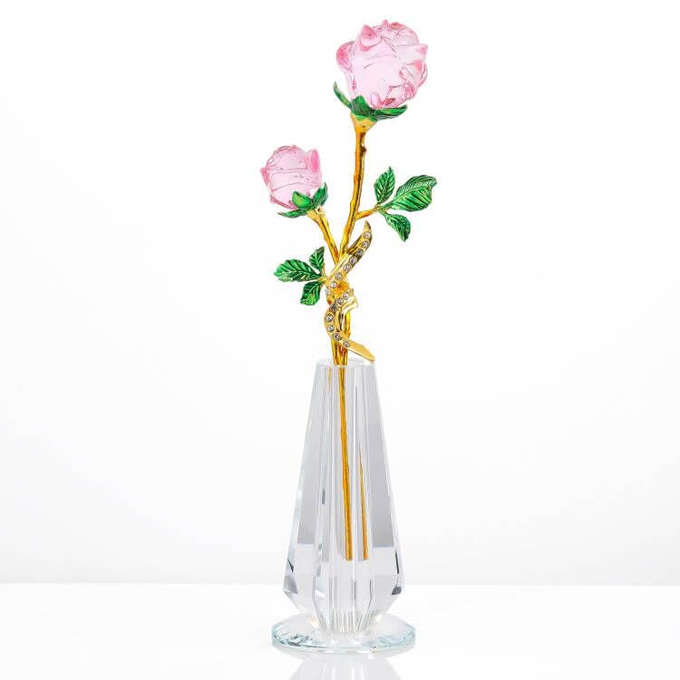 Bouquet de fleurs roses en cristal le cadeau romantique idéal pour votre épouse ou petite amie