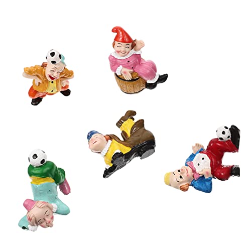 Figurines de clown en porcelaine IMIKEYA mini décor miniature jardin - 7