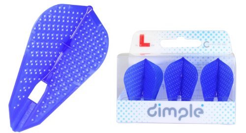 Blue Dimpled L-Style Z Shape Champagne Flights Darts shafts Dart Brokers