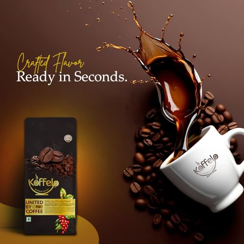 Image of Koffelo Premium Instant Coffee Powder 100 Gram | Speciality Instant Coffee Powder for Hot, Cold Coffee & Espresso |100% Indian Robusta Coffee Beans - Strong, Bold Flavor | High Caffeine Coffee in Fresh