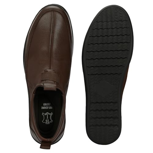 Image of Blue Leather by Centrino Genuine Leather Men's Slip On| Moccasins Non-Slip|Loafer Comfy Lightweight |Round Toe Slip-On Shoes |Trendy Non Lace-Up Design | Stylish with Soft Cushioned Insole (3954)