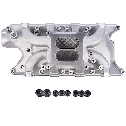 Weonefit 84026 Coletor de admissão plano duplo de alumínio substituição para Ford Small Block Windso