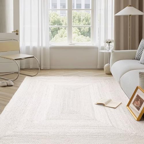 Tapete decorativo trenzado de yute 3'x4' Shatex