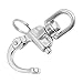 ATEN 2 Pack Swivel Eye Snap Shackle, 316 Stainless Steel Marine Sailboat Shackles, Quick Release Snap Hook Boat Shackles Sailboat Hardware for Sailing Rigging Shackles