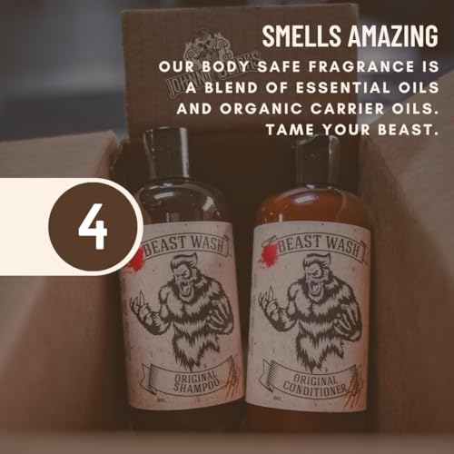 Johnny Slicks Shampoo - Supports Hair Hydration & Volume - Organic Oils & Natural Cleanse - Castor Oil, Aloe Vera, Jojoba - Original Scent - 8 oz