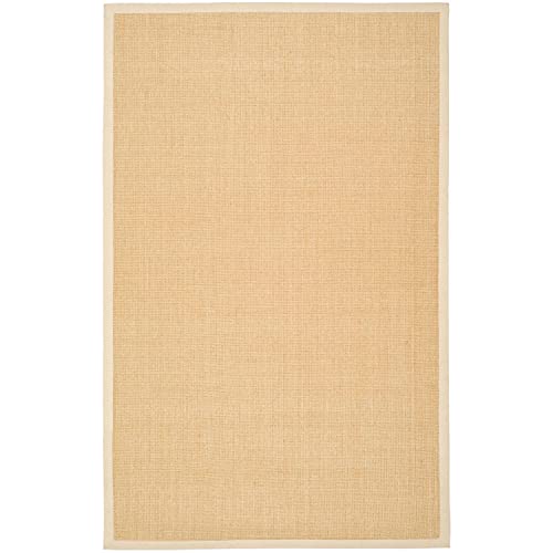 SAFAVIEH Natural Fiber Collection Accent Rug - 4' x 6', Maize & Wheat, Border Sisal Design, Easy Care, Ideal for High Traffic Areas in Entryway, Living Room, Bedroom (NF441K) - Image 3