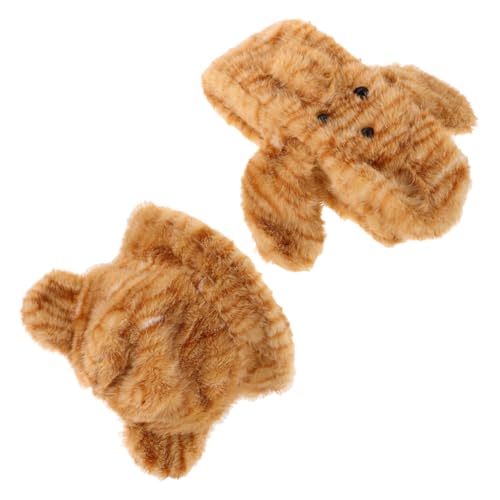 CONGARTENO 1 Set Tiger Print Plush Hat and Scarf Set for Women Cute Animal Design Bucket Hat and Scarf Soft Cozy Winter Accessories for Cold Weather Fashion