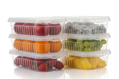 Image of HomeWiz Fridge Storage Containers 2000ml x6 | Air Tight Storage Container Set | Fridge Organiser Storage Boxes |Food Grade BPA-Free Plastic Containers |Stackable, Transparent, for Fruits & Vegetables
