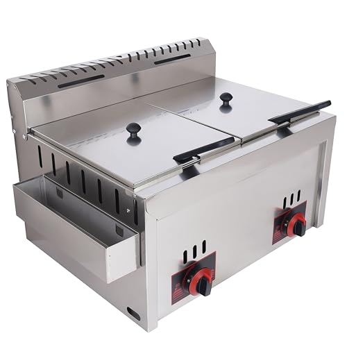 Friteuse à gaz inox double cuve pour les restaurants et cuisines - 2
