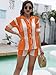 KANSOON Women Two Piece Outfits Sets Summer Matching Set Two Piece Knit Shorts Tops 2025 Fashion Clothes Beach Vacation Orange XXL