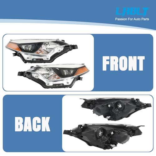 Image of LABLT Halogen Headlight Left and Right Side Assembly Replacement for 2014 2015 2016 Corolla Headlight Pair Driver and Passenger Headlamps