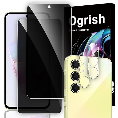 Verre trempé Samsung Galaxy A35 5G anti-espion incassable avec protecteur objectif photo