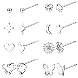 💎Material de aretes hipoalergénicos💎: Hechos de plata de ley 925, chapados en oro blanco, estos aretes de aro de plata son hipoalergénicos y seguros para perforaciones sensibles en las orejas.