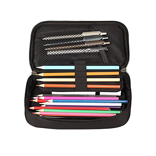 Image of Green Camo Large Capacity Pencil Case, Navy Camouflage Pencil Pouch Pen Bag with Double Zipper, Statiry Pencil Box Pouch Holder Organizer for Office College School Students
