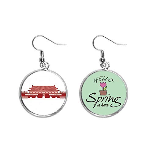 Pendientes de Mao rojo un regalo original de joyería decorativa china