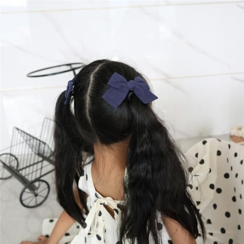 50% Off Cute Sailor Bow Hair Clips for Baby Girls - 6 Pcs